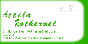 attila rothermel business card